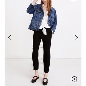 NEW • Madewell • Cuffed Track Trouser Pants Black